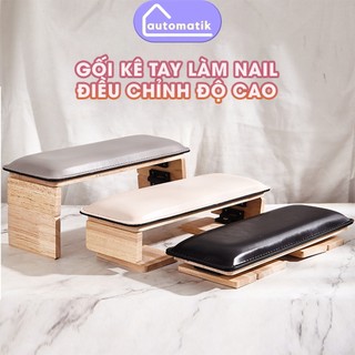 Gối Kê Tay Làm Nail Bắt Mạch Y Tế Automatik Lấy Máu Xét Nghiệm Làm Móng Điều Chỉnh Độ Cao Da PU Dễ Vệ Sinh 