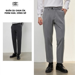 Quần tây âu nam Độc menswear vải co giãn cao cấp, ống đứng thoải mái có cạp chun ẩn - QV151