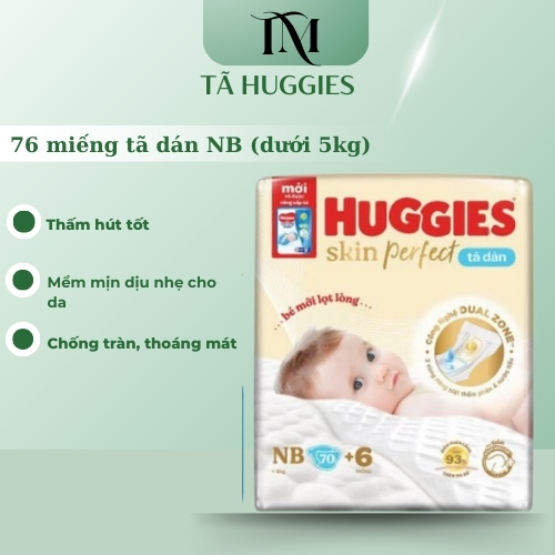 Tã quần Huggies Skin Perfect với 2 vùng thấm giảm kích ứng da