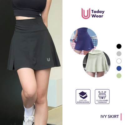 Chân váy tennis nữ thể thao Ivy Tennis Today U Wear 2 lớp có sẵn bảo hộ co giãn mềm mịn tập picklebal