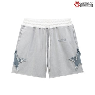  Quần short unisex MIKENCO Star Patchwork Short Grey 