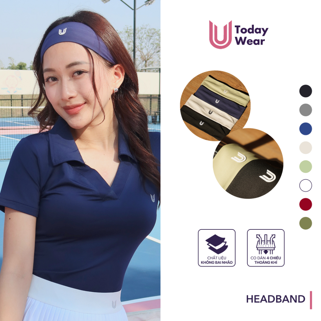 Băng đô thể thao Headband chặn mồ hôi thấm hút Today U Wear