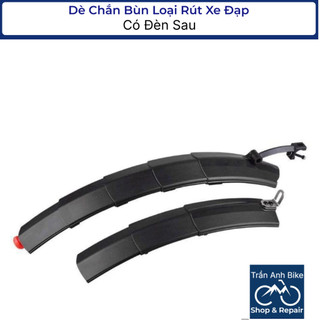 Dè Vè Chắn Bùn Loại Rút Xe Đạp Có Đèn Sau