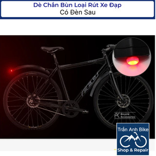 Dè Vè Chắn Bùn Loại Rút Xe Đạp Có Đèn Sau