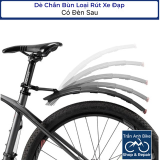 Dè Vè Chắn Bùn Loại Rút Xe Đạp Có Đèn Sau