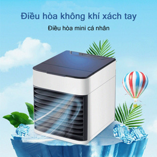 Quạt Điều Hòa Mini - Máy Điều Hoà Hơi Nước Siêu Mát Quạt Tạo Ẩm Làm Mát Không Khí Để Bàn