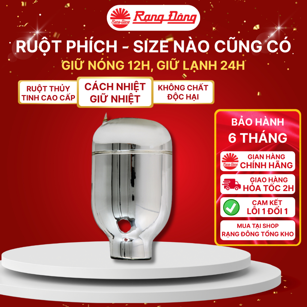 Ruột phích giữ nhiệt Rạng Đông, nhiều dung tích-đa dạng kiểu dáng: