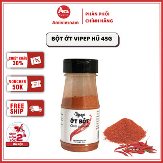  Ớt Bột Vipep  Chilli powder  45g - Bột Ớt Chỉ Thiên Gia Vị Nấu Ăn Tiện Dụng 
