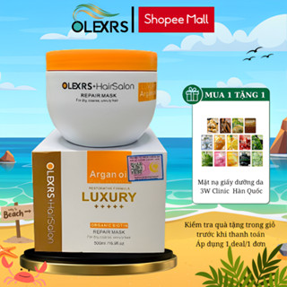 Kem Ủ Tóc Phục Hồi Siêu Mượt OLEXRS+HairSalon LUXURY Repair Mask 500ml