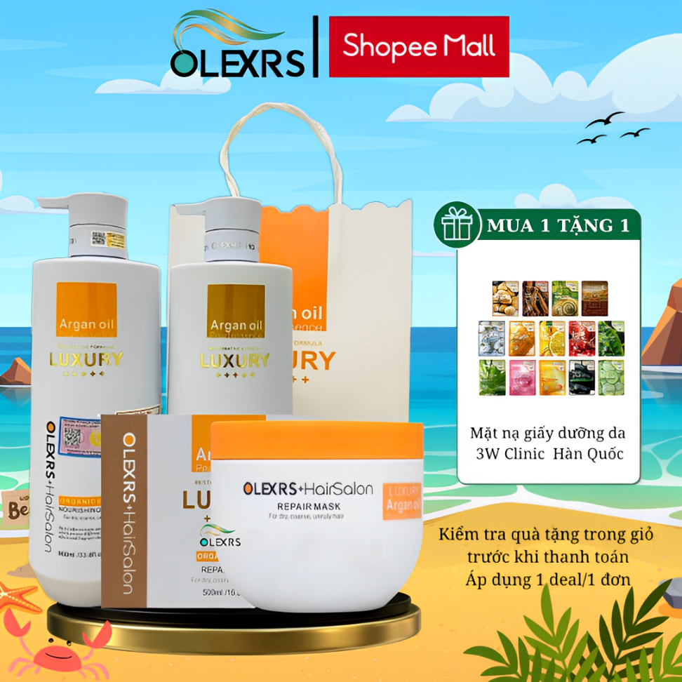 Dầu Gội Xả Phục Hồi, Chống Rụng Tóc Olexrs Hair Salon Luxury 500ml/960ml