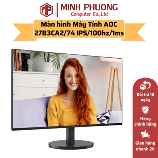 Màn Hình Máy Tính AOC 27inch 27B3CA2 IPS 100hz FHD 1ms loa usb type C - Hàng Chính Hãng