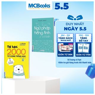 Sách - Combo Tự học ngữ pháp tiếng Anh cơ bản và Tự học 2000 từ vựng tiếng Anh theo chủ đề - Khổ nhỏ cầm tay