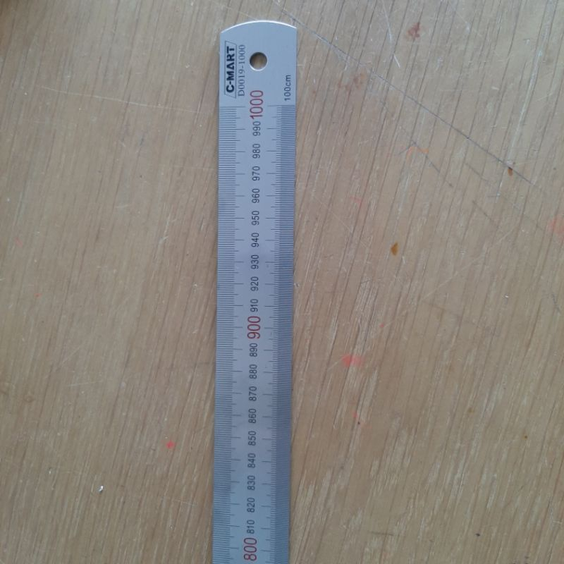 Thước lá D0019-1000 của hãng Cmart,làm từ thép không gỉ,chiều dài 1m CMART