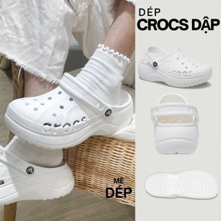Giày Sục BAYA Chữ Đế Cao 5Cm Siêu Hot (Tặng 6 Sticker 2D Ngẫu Nhiên) , Giày Clog Nữ Baya Platform Kèm 6 Cham