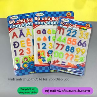  Chữ cái nam châm tiếng việt chữ số nam châm dùng bảng từ chữ số nam châm đồ chơi giáo dục Sato 