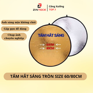  Tấm Hắt Sáng 2in1 Tròn KT 30cm 60cm 80cm 110cm Miếng Bạt Phản Quang 2 Trong 1 Chụp Ảnh Quay Phim Studio 