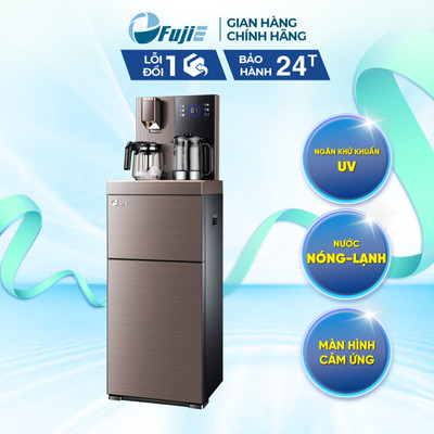 Cây nước nóng lạnh bàn trà FUJIE TB238UV có ngăn khử khuẩn UV, Màn hiển thị cảm ứng, tiết kiệm điện