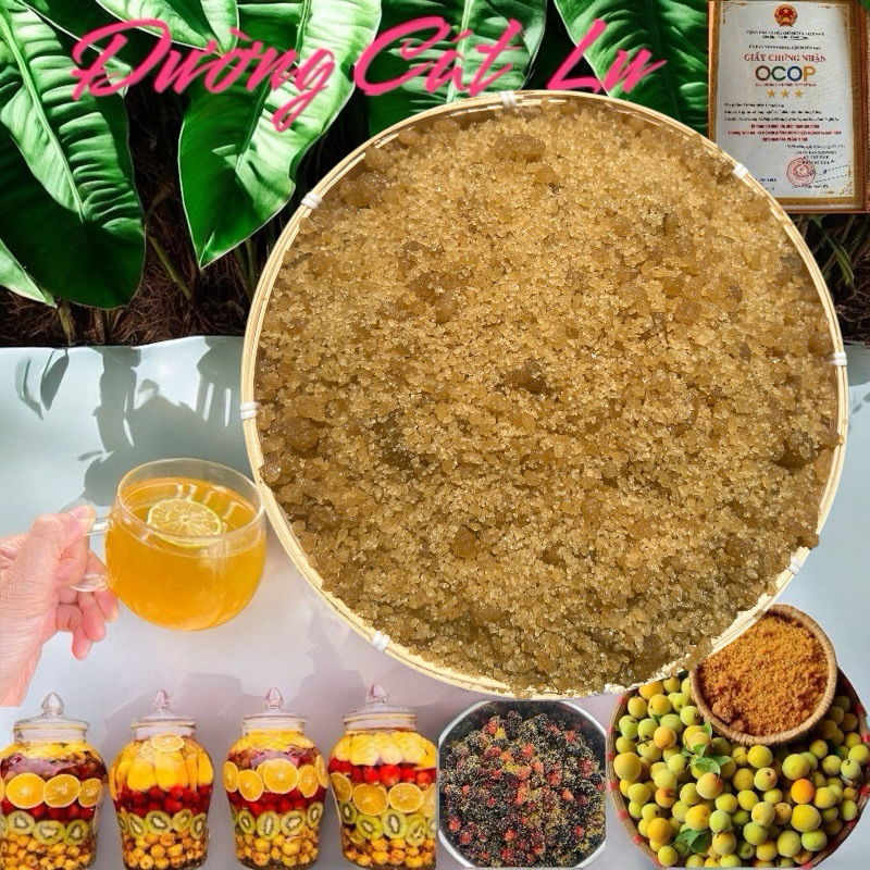 ( Hàng Loại 1 )2KG Đường Cát Vàng, Đường Cát Lu (Đường Cát Hoa Mơ) Kết Tinh Tự Nhiên Từ Mật Mía Nguyên Chất