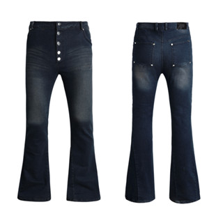  CHIVALRY Quần Jeans Loe Nút - Xanh Cổ Điển 