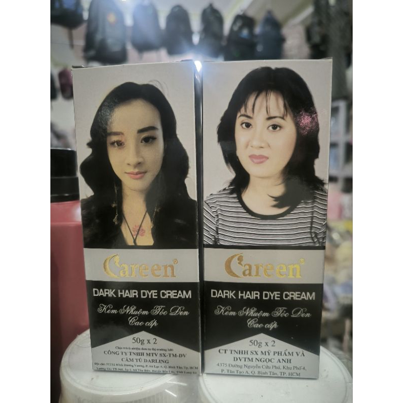 Thuốc nhuộm tóc đen Careen phủ bạc (đổi bao bì)