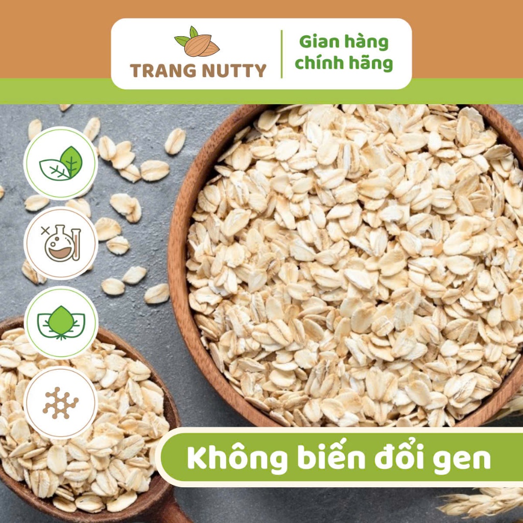 500G Yến Mạch Ăn Liền  – Nguyên Chất, Cán Dẹt/Cán Vỡ, Healthy , Giảm Cân – TRANG NUTTY