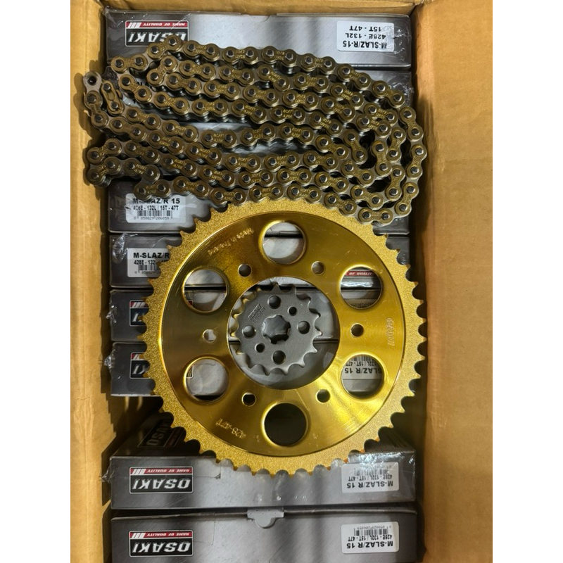 Nhông sên dĩa chính hãng Osaki Thailan cho xe M-slaz,Exciter155,R15,MT-15.