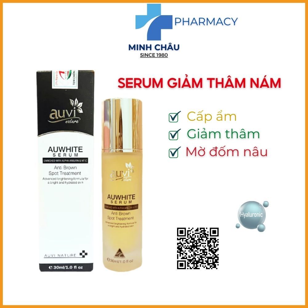 Auwhite Serum 30ml - Tinh chất làm trắng da, giảm đốm nâu, dưỡng ẩm.