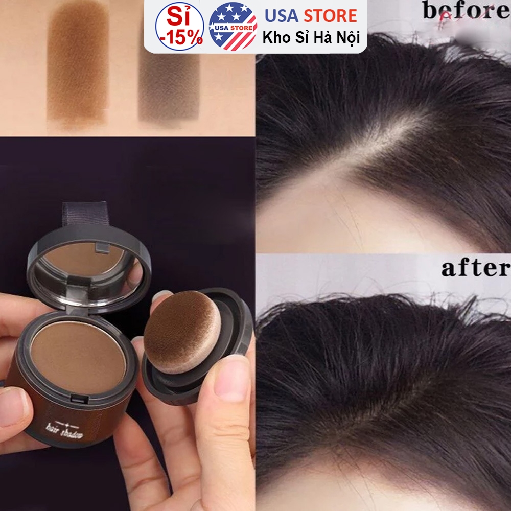 Phấn Tóc Che Khuyết Điểm Thưa Tóc - Phấn Phủ Che Điểm Trán Chân Tóc - Che Hói Đầu