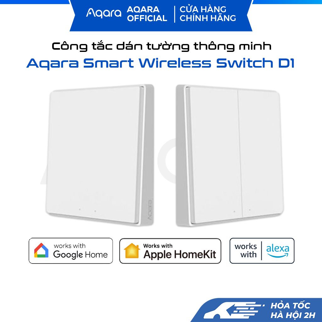 Công tắc dán tường Aqara D1, tạo ngữ cảnh thông minh, tự động hóa, tương thích Homekit