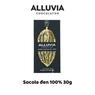 Socola đen nguyên chất không đường đắng đậm Alluvia 100% | Dark chocolate 100% sugar free 30gram