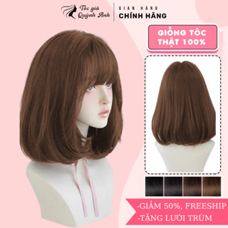  Tóc Giả Nữ TN14 – Tóc Ngắn Trung Niên Cụp Đẹp Tự Nhiên Tặng Kèm Lưới Chụp Khi Mua Hàng 