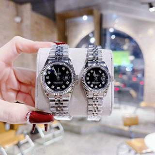 Đồng Hồ Cặp Nam Nữ ROLOS Dây Inox Không Gỉ Cao Cấp Fullbox