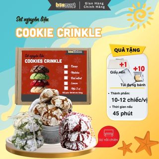 [Tặng túi đựng, giấy nến] Combo 3 set Crinkle 3 vị (Matcha - Socola - Red Velvet)