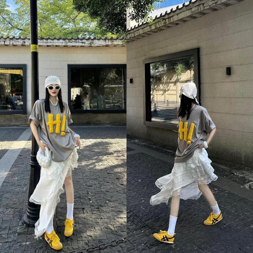 Chân váy dài phối viền ren ba tầng lệch tà cách điệu cho nữ,Chân váy đi biển, đi chơi đủ size từ 40-70kg - Mã CV02 | BigBuy360 - bigbuy360.vn