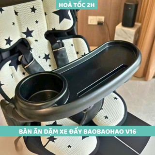 Bàn ăn dặm xe đẩy Baobaohao V16 - Tháo rời tiện lợi, Nhựa PP an toàn dễ vệ sinh