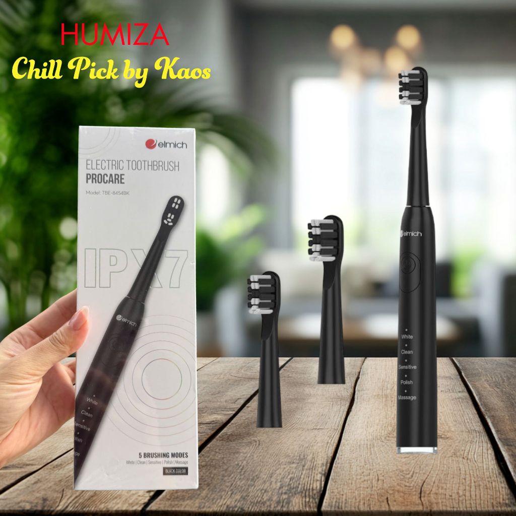 Bàn chải đánh răng điện Elmich Procare TBE-8454 gồm 1 thân bàn chải + 3 đầu thay thế