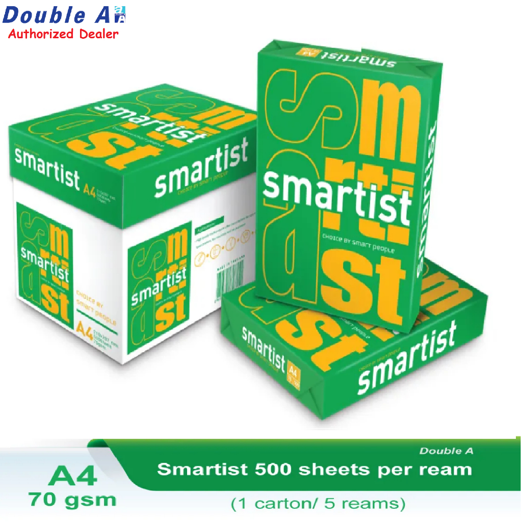 Thùng 5 Ream Giấy A4 Smartist 70gsm - chính hãng, chất lượng cao, giấy in văn phòng