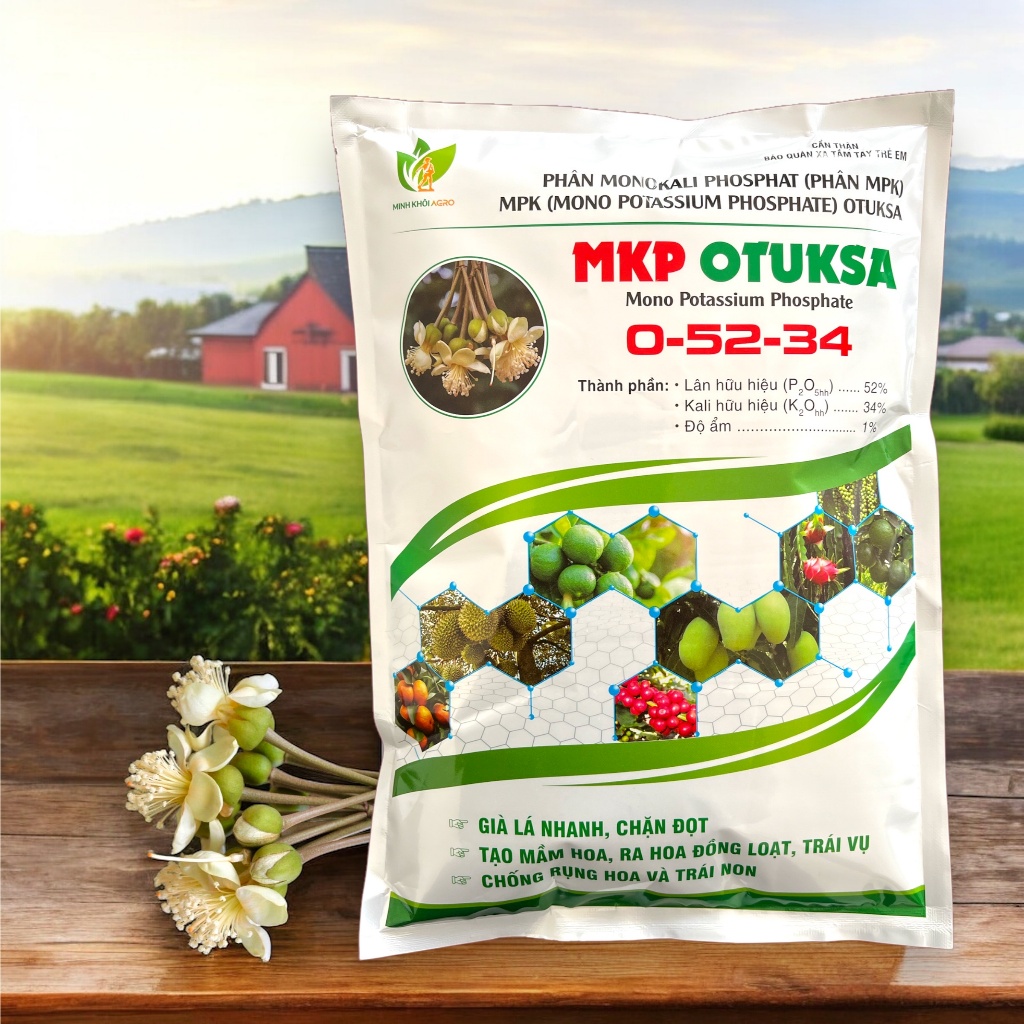 Phân bón MKP OTUKSA 0-52-34 | Chặn đọt, nhanh già lá, xử lý ra hoa