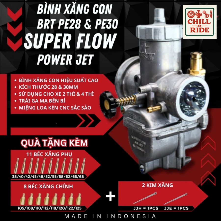 Bình xăng con Bông mai BRT - Pe28 / Pe30 - Bình xăng trái ga tròn BRT