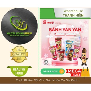 LỐC 10 LY - Bánh Que Yan Yan Meiji MIX 5 VỊ( Socola, Dâu, Vani, Hạt Phỉ, Double Socola) 44g