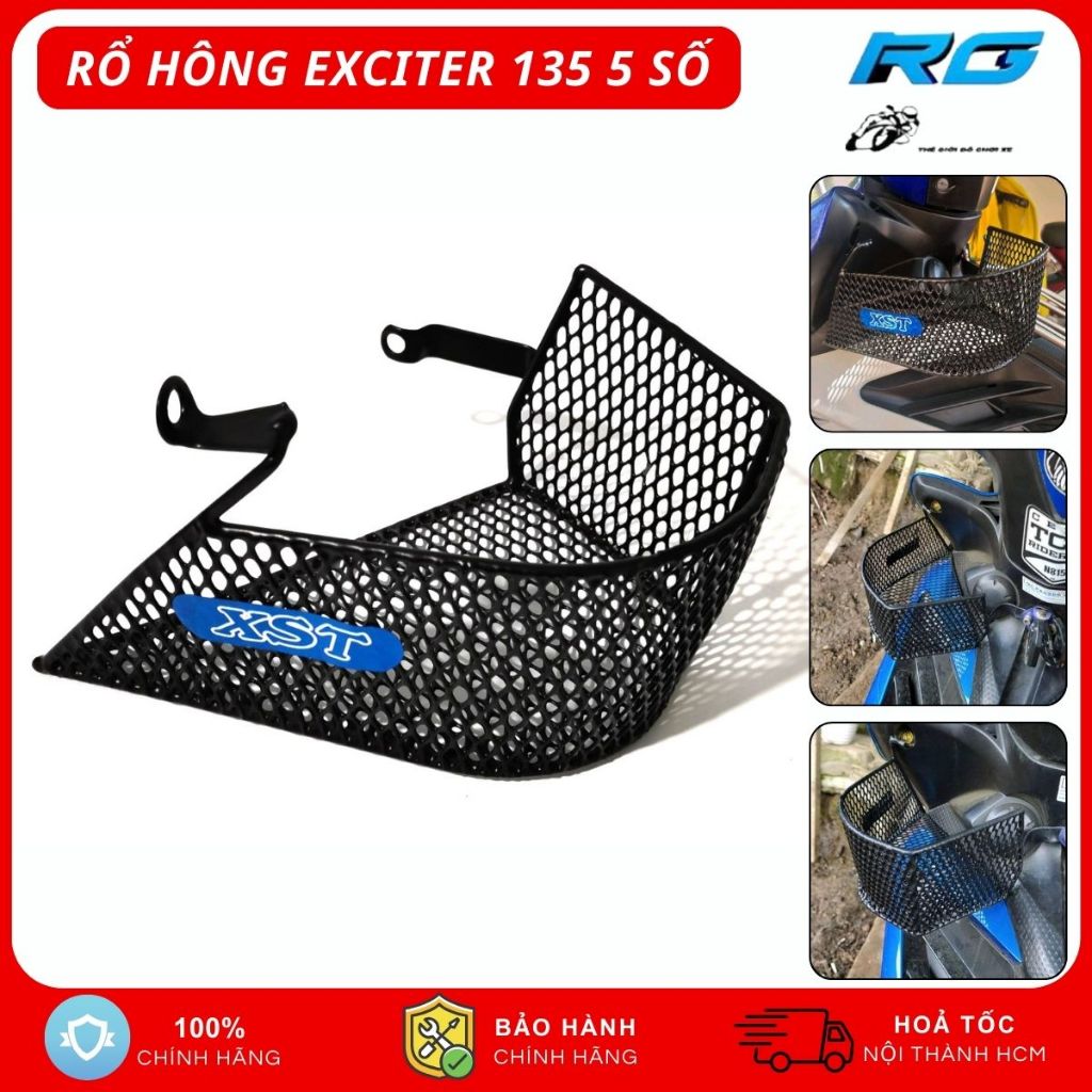 Rổ Hông Exciter 135 5 Số 2011-2014 Thép Nhúng Nhựa Chống Gỉ, Rổ Hông Ex135 Bền Đẹp Dễ Dàng Lắp Đặt