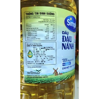 [Combo 2 Chai] Dầu Ăn Đậu Nành Simply 1L