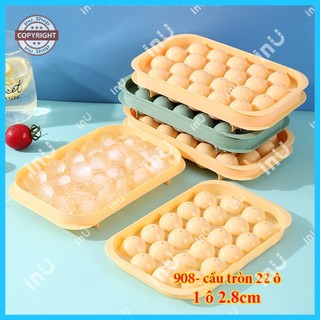 HCM - Khuôn thạch bi nhựa tròn 2.8cm 22 viên cầu tròn làm rau câu thạch trái cây làm đá 