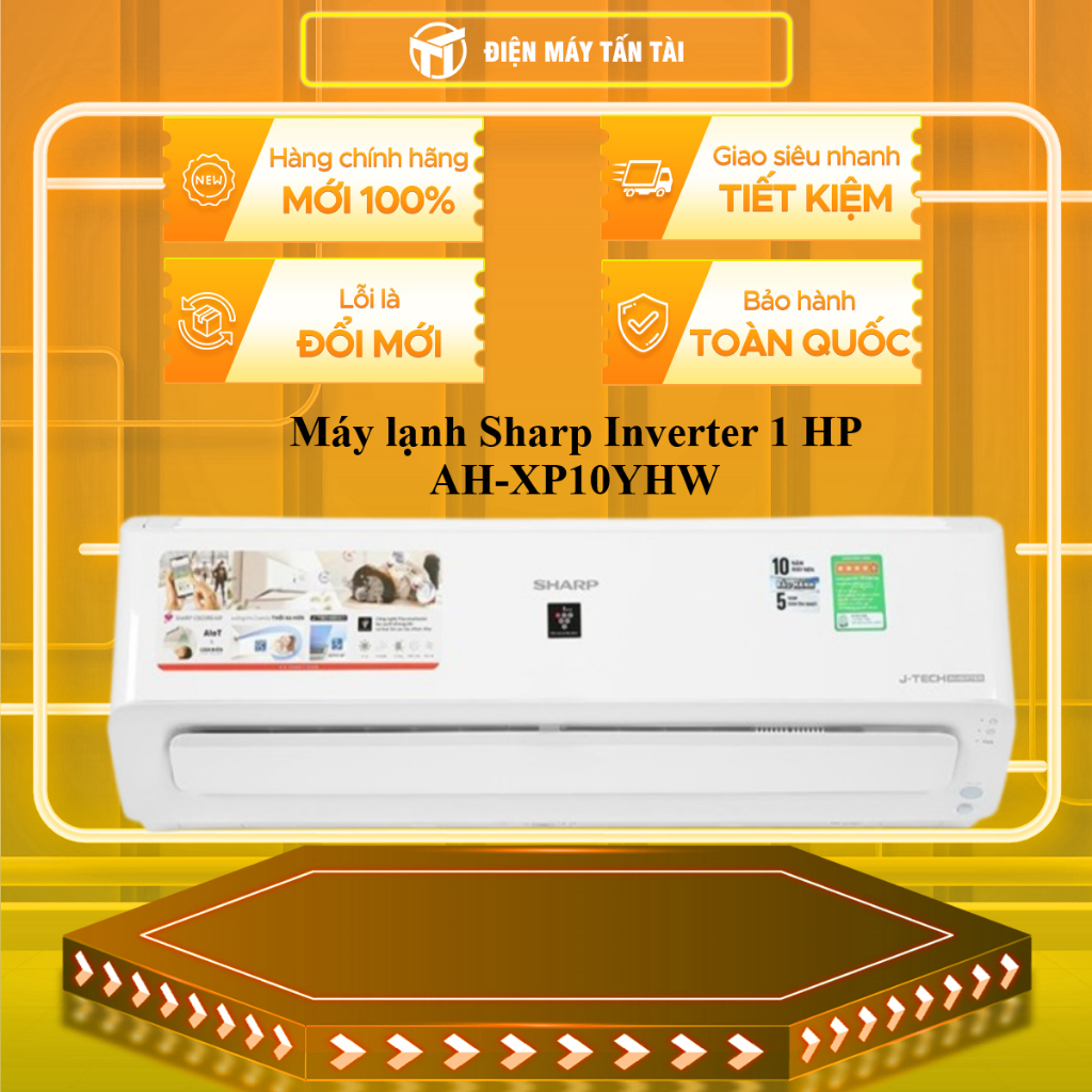 AH-XP10YHW - Máy lạnh Sharp Inverter 1 HP AH-XP10YHW - BẢO HÀNH CHÍNH HÃNG - GIAO TOÀN QUỐC