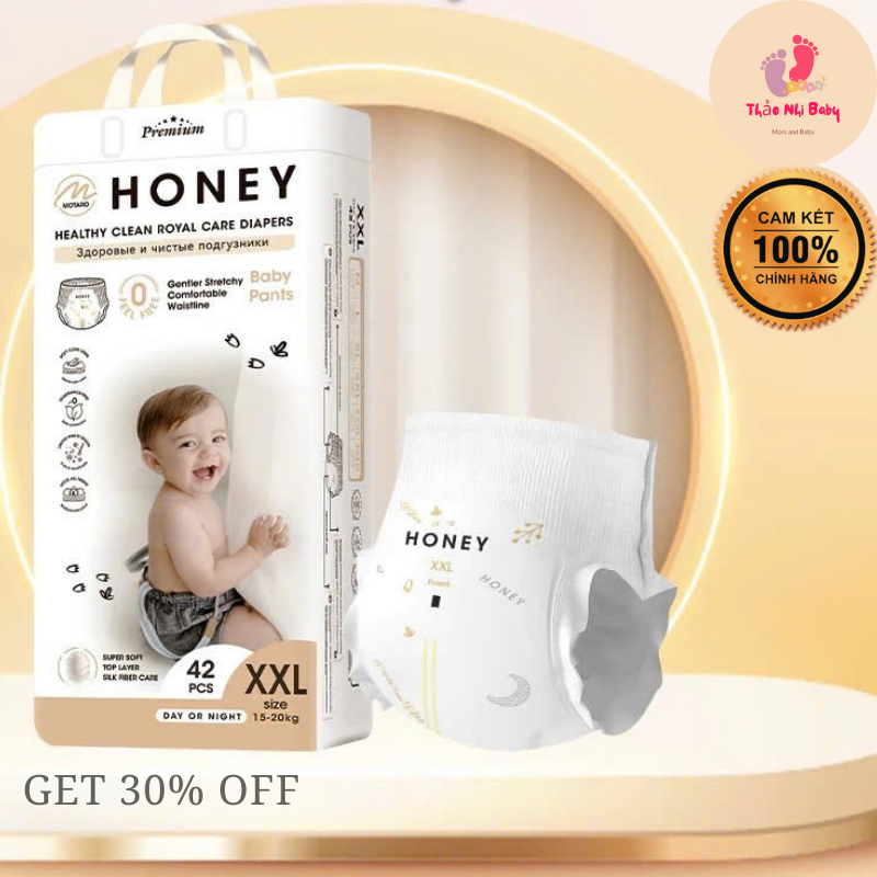 [COMBO 2 BỊCH] TÃ BỈM MOMO HONEY PREMIUM CAO CẤP