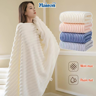 Khăn Tắm Siêu Thấm Hút Nước MAISON Khăn Mặt Sợi Cuộn To Dày Chất Liệu Cao Cấp Không Rụng Lông