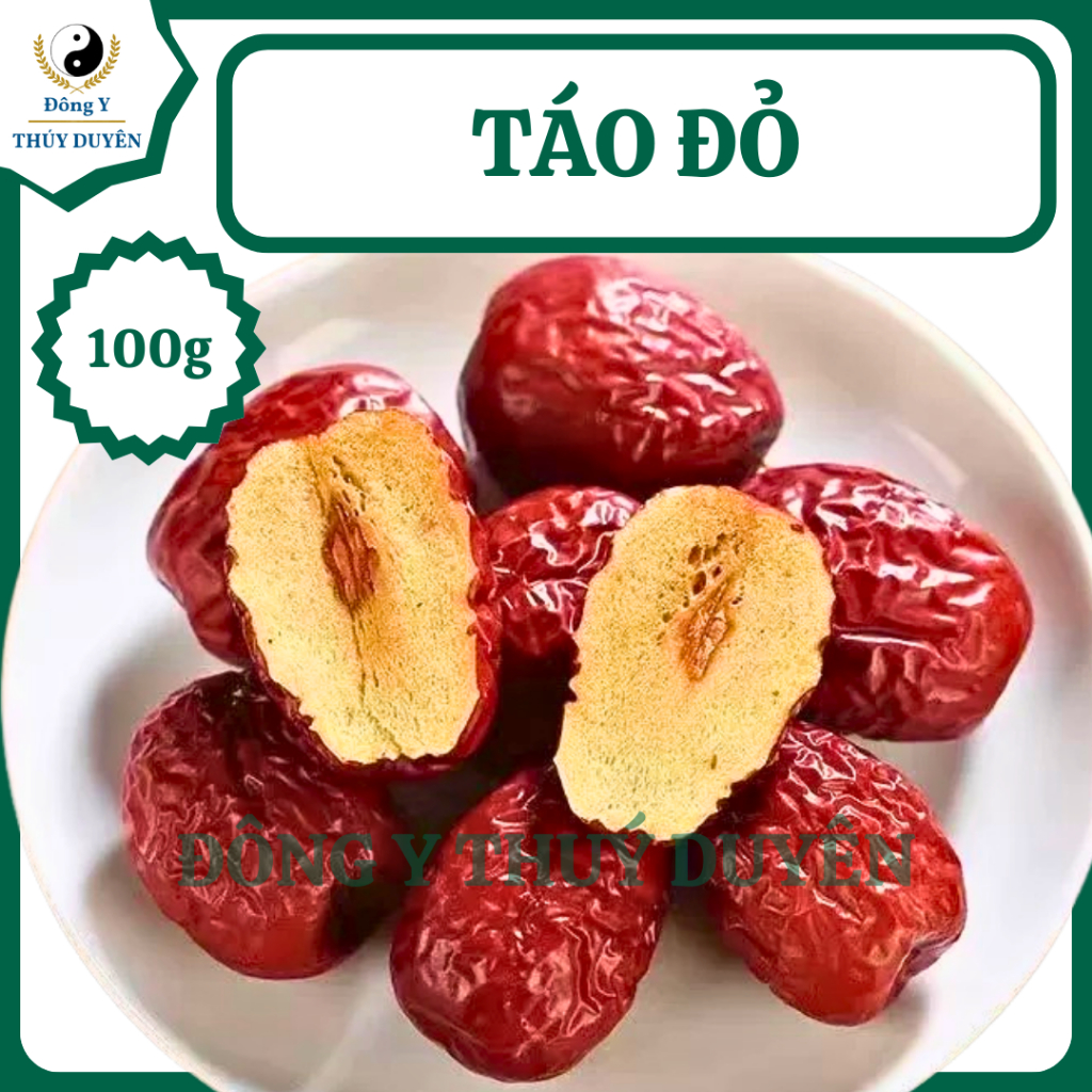 Táo Đỏ Tân Cương 100g | Loại 1 - Chín Khô Tự Nhiên, Quả To, Dày Thịt, Pha Trà, Hầm Canh, Ăn Vặt