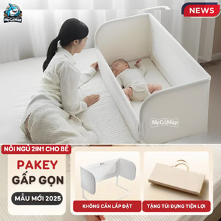  Nôi Ngủ Chung Giường Khung Gấp Gọn Cao Cấp Thanh Chắn Giường Đa Năng 2in1 Bảo Hành Trọn Đời 