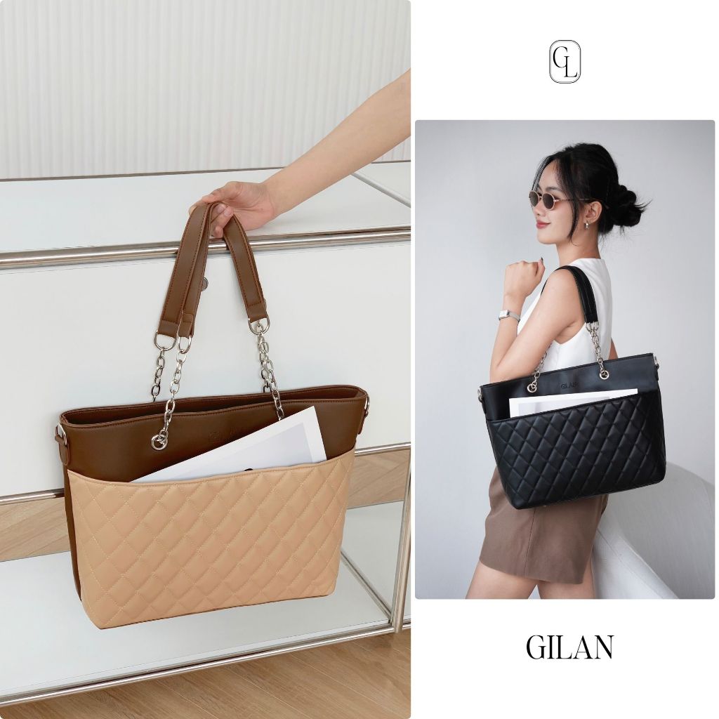 Túi tote nữ GILAN Maika Bag - túi da size lớn có thể đựng Laptop, A4 cho nàng đi làm, đi học