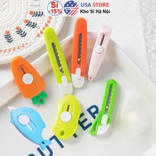  Combo 2 Dao Rọc Giấy Hoa Quả - Cá Voi Đáng Yêu Nhiều Màu Sắc - Đồ Dọc Cắt Giấy Lưỡi Bền Bỉ 